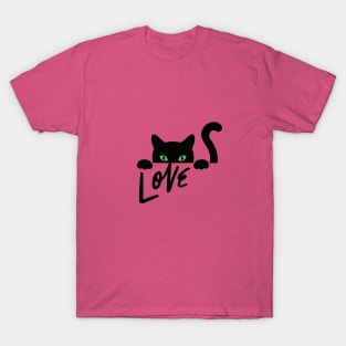 Cat Valentine Shirt, Cat Lover Gift, Love Cat Shirt and Cat Mom Tshirt T-Shirt